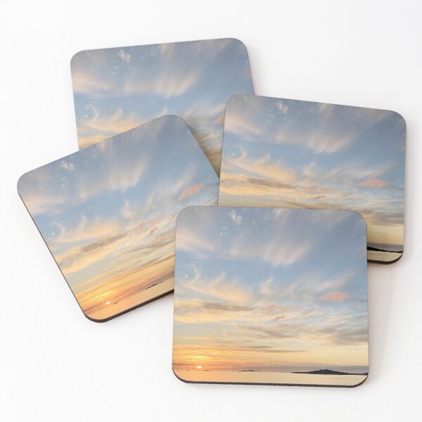 Item preview, Ocean 0.4 - Sunset over the Isles of Scilly Art Print: A Pastel-Tone Masterpiece designed and sold by Oh Halo Berry.