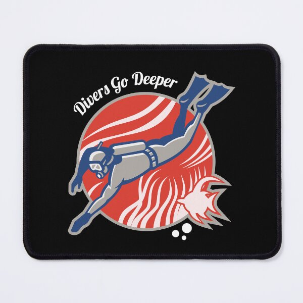 Item preview, Divers Go Deeper Scuba Diving Ocean Snorkeling  designed and sold by StoneCrowDesign.