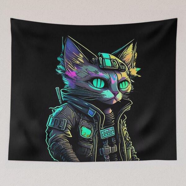 Item preview, Cyberpunk Cat #3 designed and sold by RICK-TURNER.