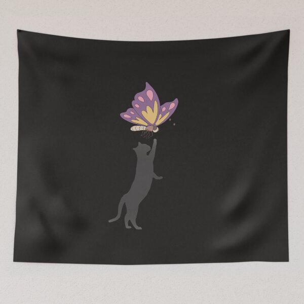 Item preview, Cute cat and butterfly.  designed and sold by Aamanyy7789.