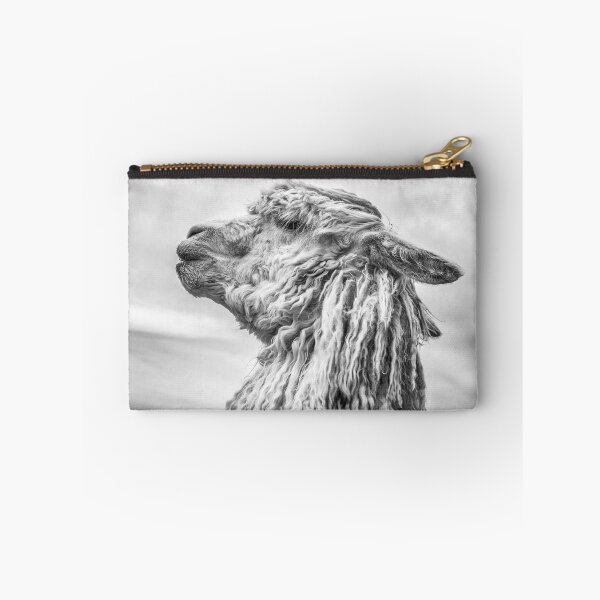 Item preview, Monochrome profile portrait of a Suri alpaca.   designed and sold by bailey-cooper.