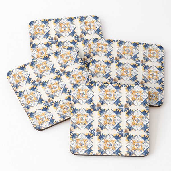 Item preview, azulejos in tiles-yellow designed and sold by ahawonderland.