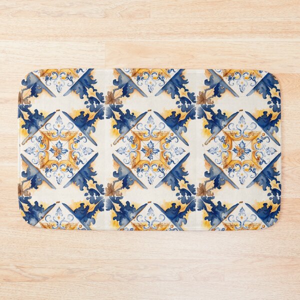 Item preview, azulejos in tiles-yellow designed and sold by ahawonderland.