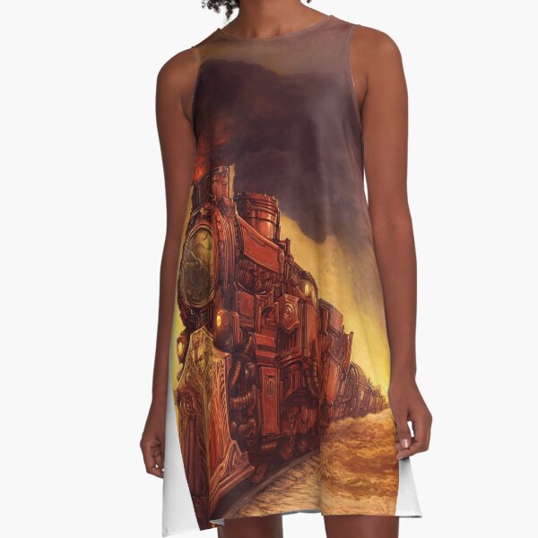 Steampunk Locomotive A-Line Dress