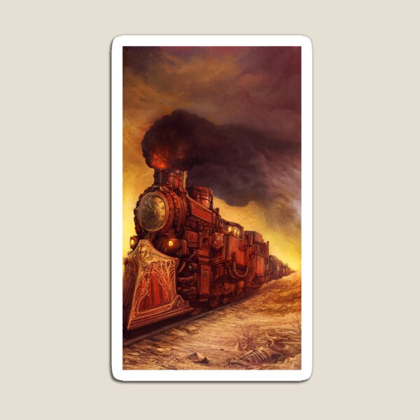 Steampunk Locomotive Magnet