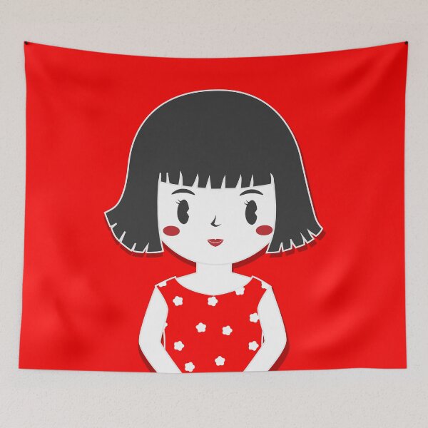 Item preview, A cute girl with Red lip and  Red Dress designed and sold by TheBlackCircle.