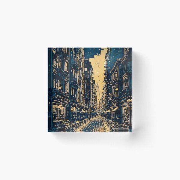 Item preview, Glimmering Evening Cityscape designed and sold by cocomikozza.