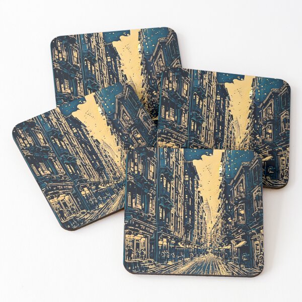 Item preview, Glimmering Evening Cityscape designed and sold by cocomikozza.