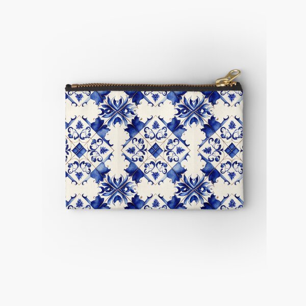 Item preview, azulejos pattern in blue porcelain tone designed and sold by ahawonderland.