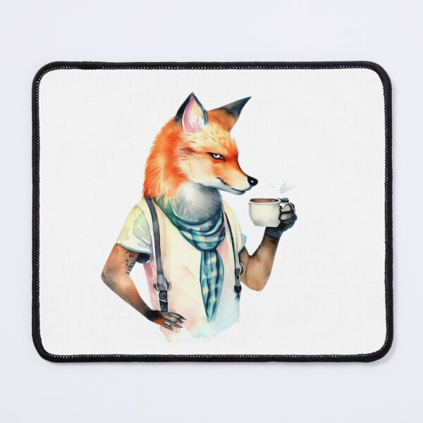 Item preview, Red the fox drinking his coffee designed and sold by momanteiga.