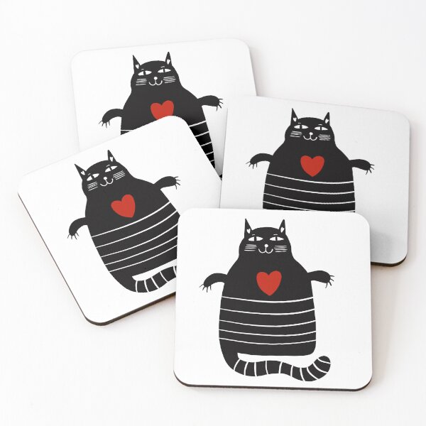 Item preview, Black Cat Red Heart designed and sold by Anastasia-May.