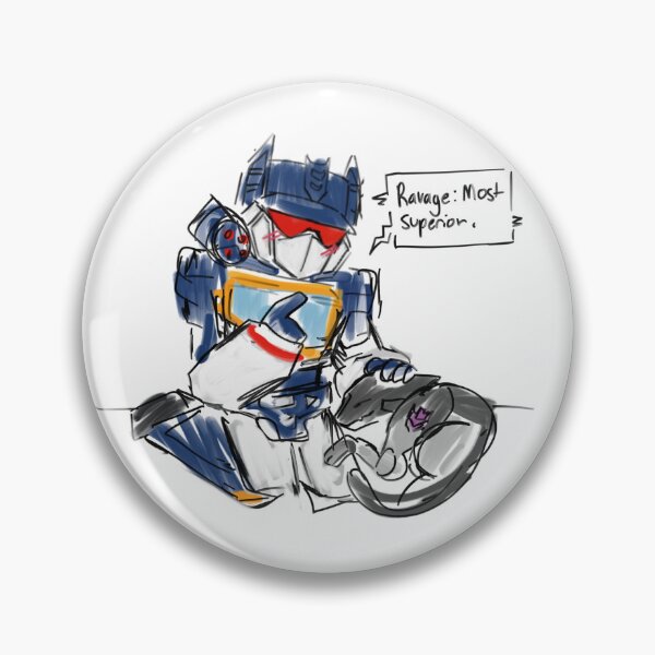 Item preview, Soundwave and ravage doodle sticker designed and sold by Syachiie.