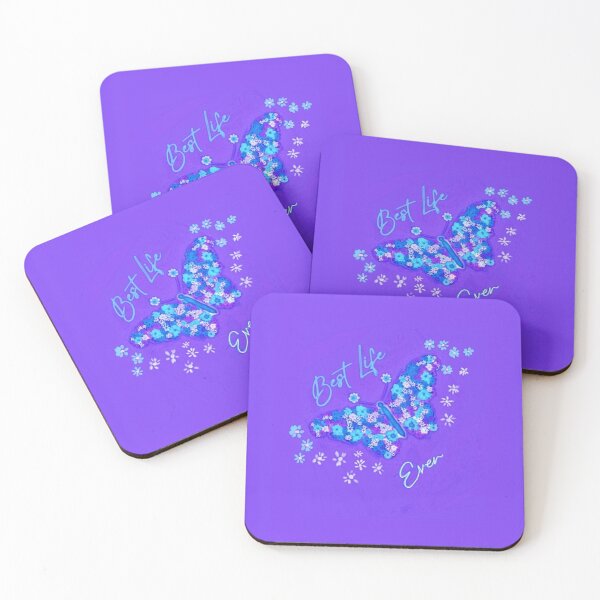 Item preview, Purple Best Life Ever Wild Flower Butterfly Diagonal  designed and sold by IvaRenee.