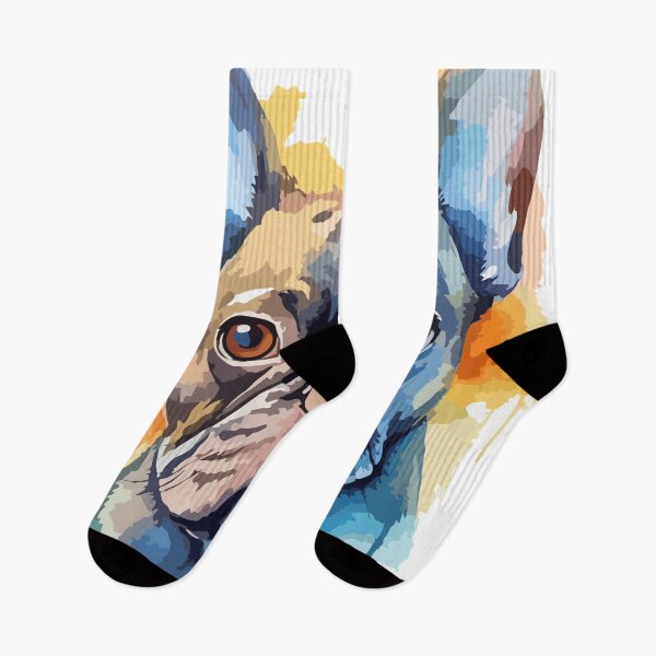 Item preview, french bulldog in watercolor- sunset designed and sold by ahawonderland.