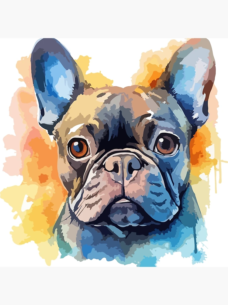 french bulldog in watercolor- sunset Art Board Print - Main Image