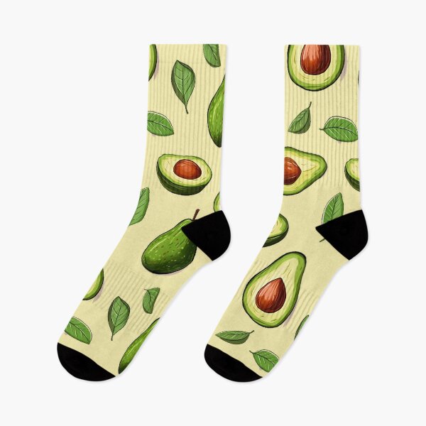 Item preview, Avocados and leaves pattern designed and sold by DreamscapePixel.