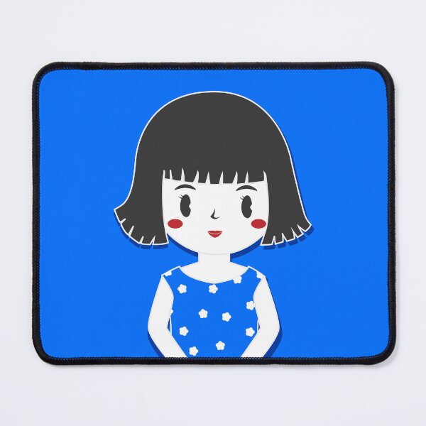 Item preview, A cute girl with Red lip and  Blue Dress designed and sold by TheBlackCircle.
