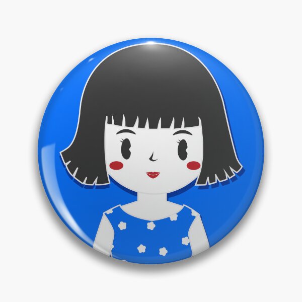 Item preview, A cute girl with Red lip and  Blue Dress designed and sold by TheBlackCircle.