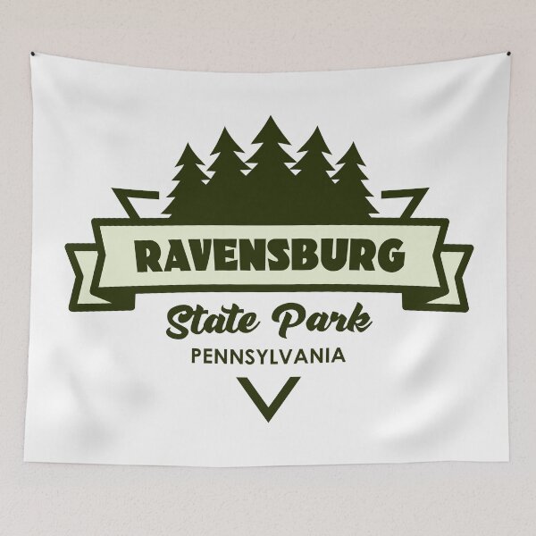 Item preview, Ravensburg State Park Pennsylvania Trees And Ribbon designed and sold by bivenart.