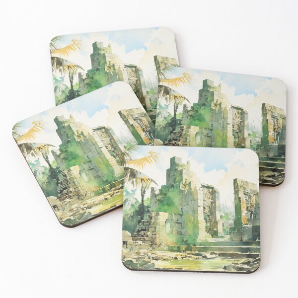 Item preview, Ancient ruin in the tropical forest designed and sold by isBotStore.