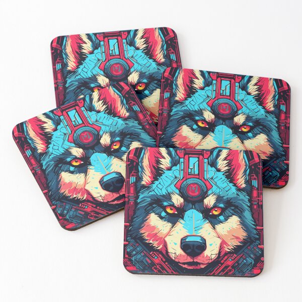 Item preview, Sci Fi Cyberpunk Robot Husky Dog Breed Abstract Art designed and sold by Art-Jiyuu.