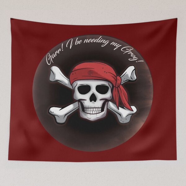 Item preview, Pirate Skull and Crossbones in the need of grog designed and sold by DesertG.