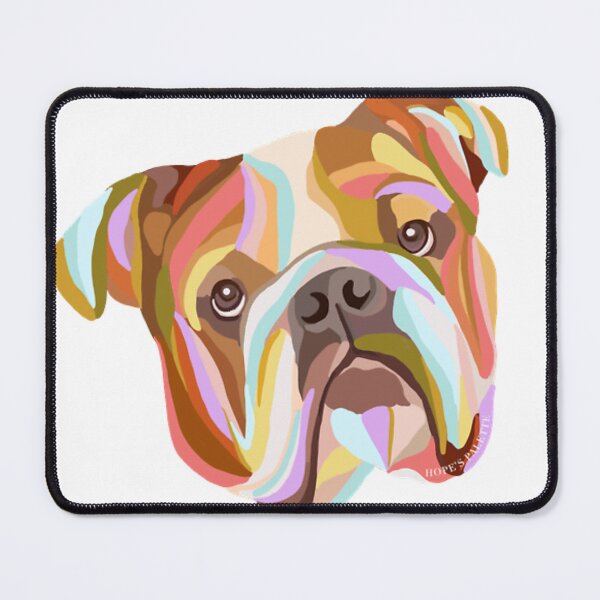Item preview, English Bulldog Colorful Abstract Art designed and sold by AdaRan.