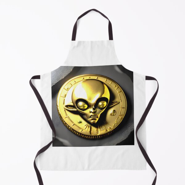 Item preview, an-alien-coin-from-year-3010-with-an-alien-on-it-made-of-gold-very-old-663075112 (5) designed and sold by tileartwork.