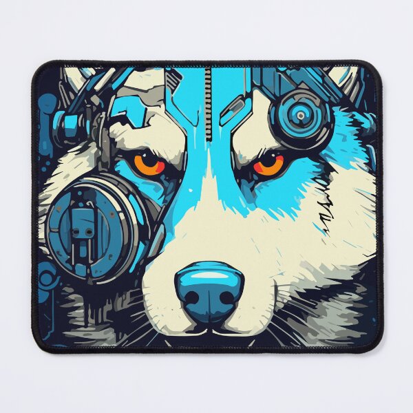 Item preview, Sci Fi Cyberpunk Robot Husky Dog Breed Abstract Art designed and sold by Art-Jiyuu.