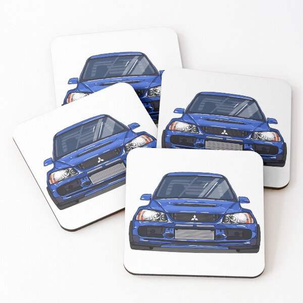 Item preview, Blue Lancer Evolution JDM Super Cartoon Car Sticker designed and sold by Chira23.