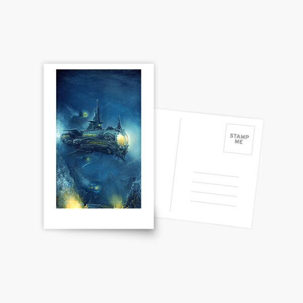 Steampunk Submersible Postcard
