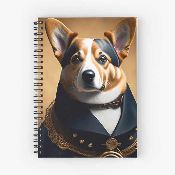 Item preview, Steampunk Corgi - Retro Futuristic Dog Art Print designed and sold by Akira Miyamoto.
