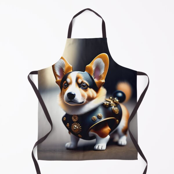 Item preview, Steampunk Corgi - Retro Futuristic Dog Art Print designed and sold by Akira Miyamoto.