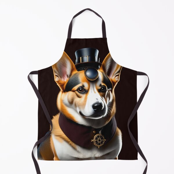 Item preview, Steampunk Corgi - Retro Futuristic Dog Art Print designed and sold by Akira Miyamoto.