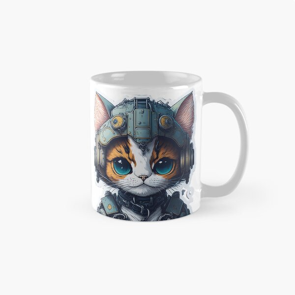 Aperçu de l'œuvre Chat orange portant un casque spatial créée et vendue par LadyPinkShop.