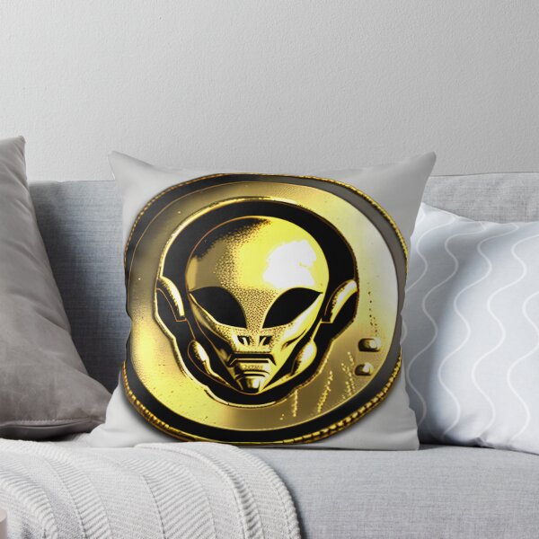 Item preview, an-alien-coin-from-year-3010-with-an-alien-on-it-made-of-gold-very-old-663075112 (7) designed and sold by tileartwork.