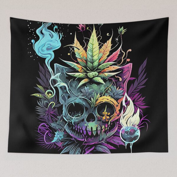 Item preview, Trippy Cat Skull Pineapple Alchemist designed and sold by MindWave THC.