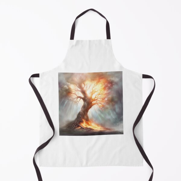 Item preview, Tree on Fire as light shines down through the smoke designed and sold by melridger.