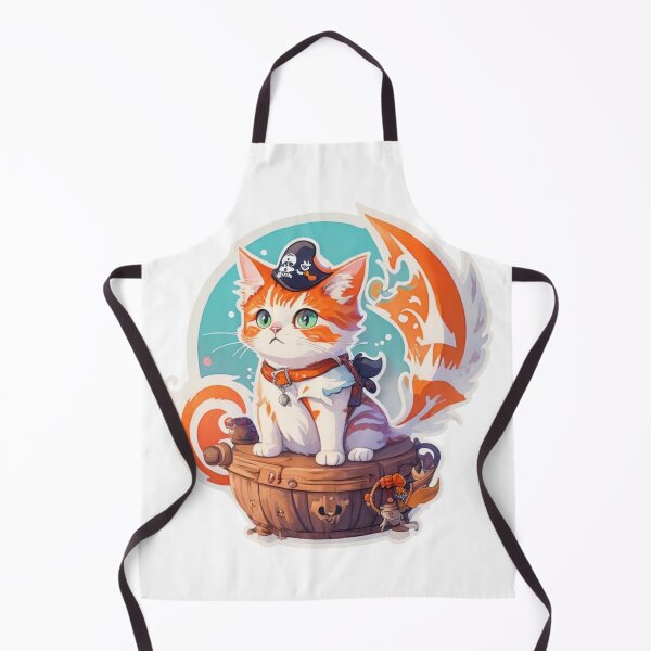 Item preview, Charming Dreaming Pirate Kitten Watercolor at Sea designed and sold by YourNameMatters.