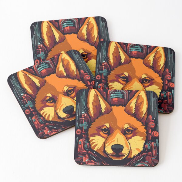 Item preview, Sci Fi Cyberpunk Shiba Inu Dog Breed Abstract Art Japan designed and sold by Art-Jiyuu.