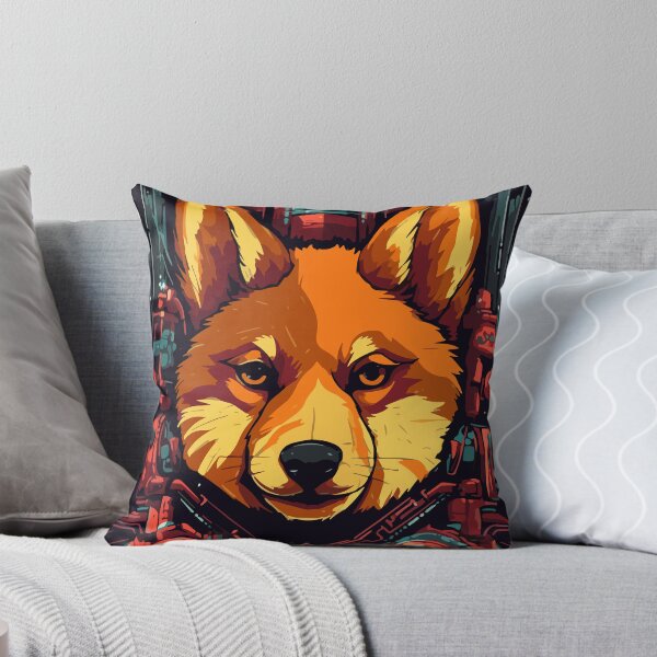 Item preview, Sci Fi Cyberpunk Shiba Inu Dog Breed Abstract Art Japan designed and sold by Art-Jiyuu.