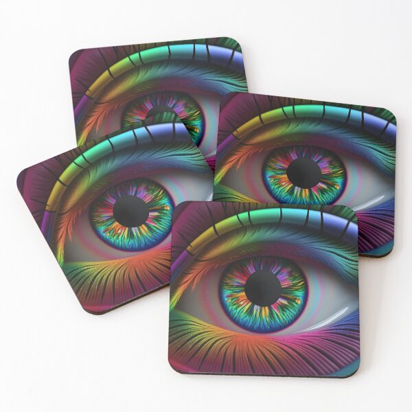 Item preview, Neon rainbow colored eyeball.  designed and sold by McKinneyDigital.