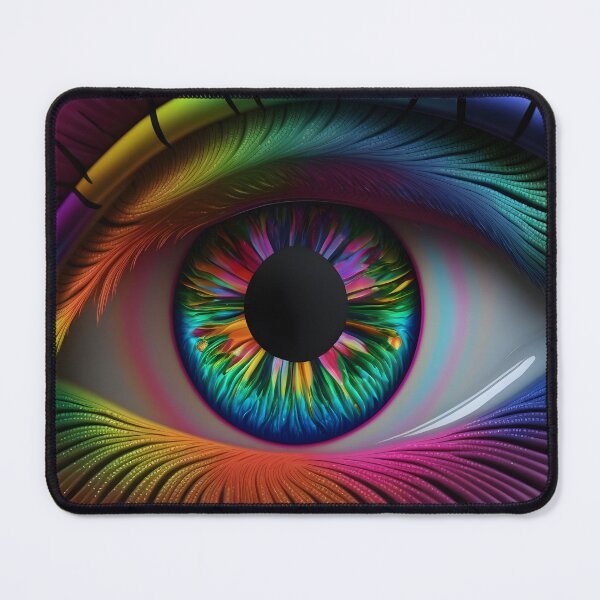 Item preview, Neon rainbow colored eyeball. designed and sold by McKinneyDigital.