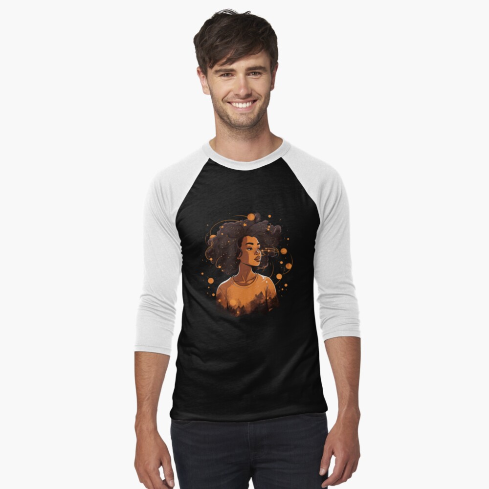 Aperçu de l'œuvre T-shirt baseball manches ¾ créée et vendue par cafegrafis.
