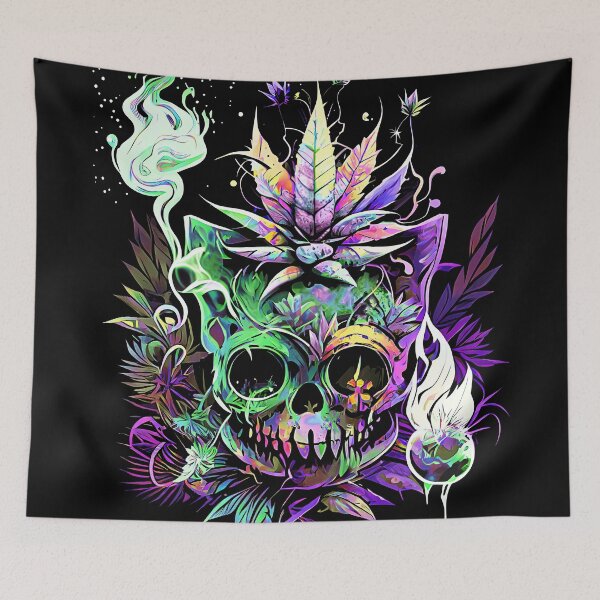 Item preview, Trippy Cat Skull Pineapple Alchemist designed and sold by MindWave THC.