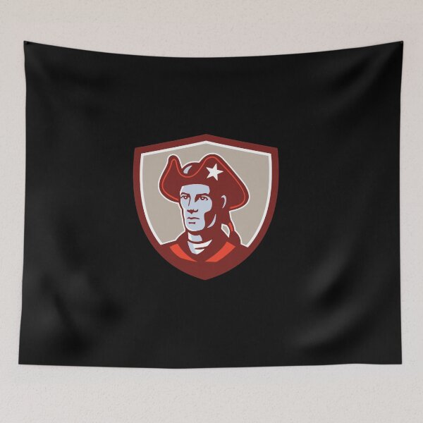 Item preview, American Patriot Minuteman Head Crest Retro designed and sold by gillet-teanja.