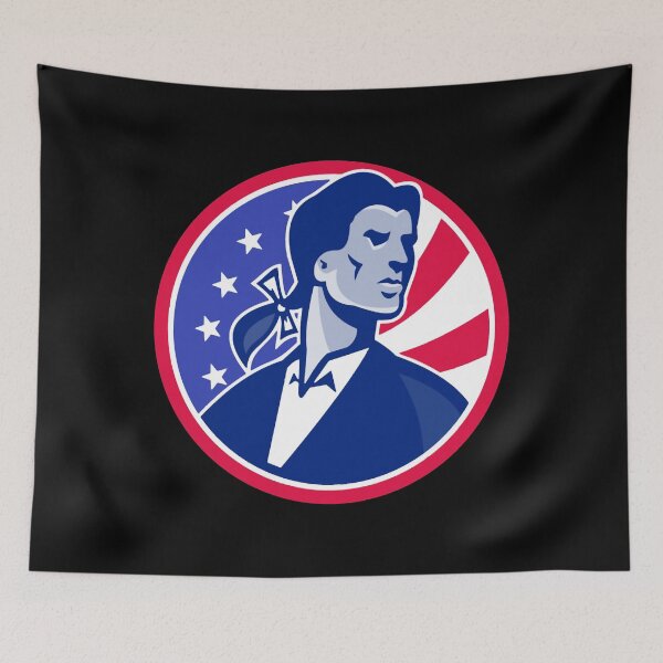 Item preview, American Patriot Minuteman Stars Stripes Flag designed and sold by gillet-teanja.