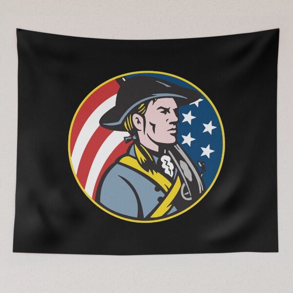 Item preview, American Patriot Minuteman With Flag  designed and sold by gillet-teanja.