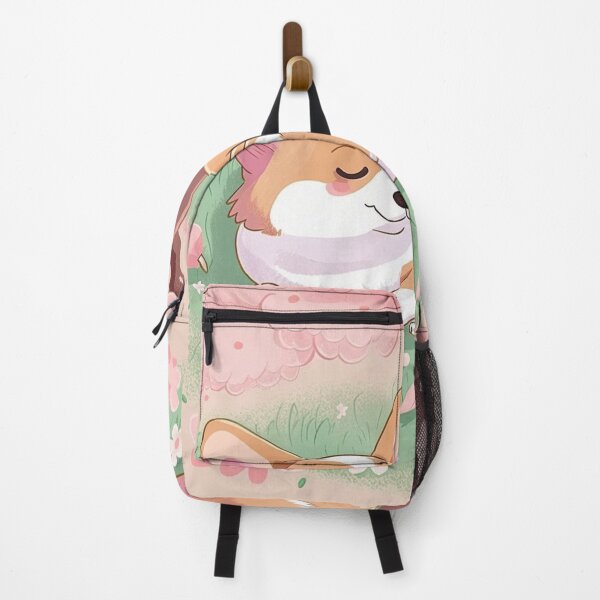 Item preview, Chibi Corgi Sleeping under Cherry Blossoms on First Day of Spring designed and sold by Akira Miyamoto.
