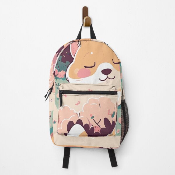 Item preview, Chibi Corgi Sleeping under Cherry Blossoms on First Day of Spring designed and sold by Akira Miyamoto.